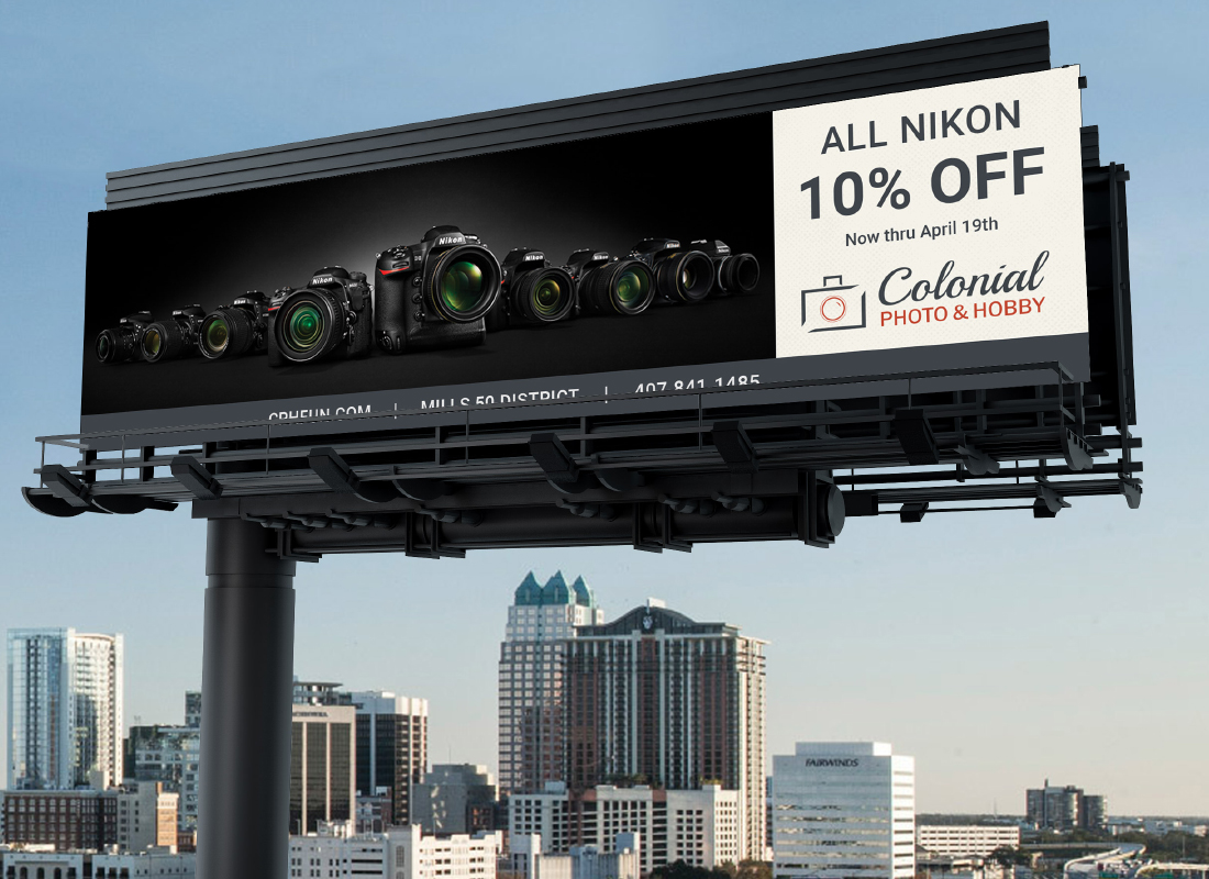 mockup of a billboard advertisement