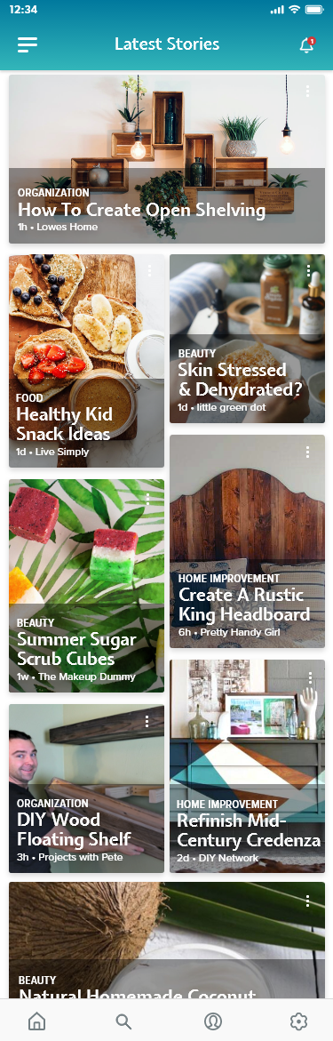 featured articles on profile screenshot